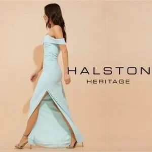 Halston Heritage Dresses Halston Heritage Off Shoulder Draped Crepe Gown New With Tag Poshmark